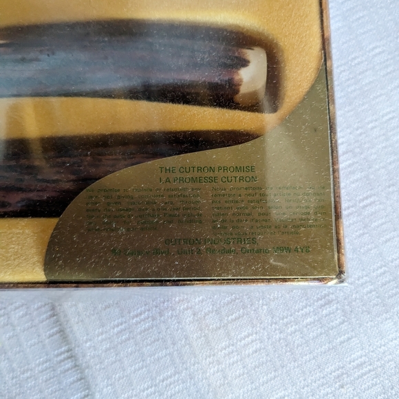 VTG Cutron 6 piece steak knife set faux antler  handles made in Canada NIB - Picture 5 of 6